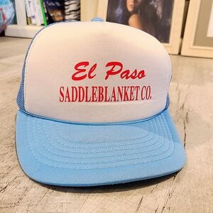 Blue and White Trucker Hat